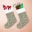 Cute Dog With Santa Hats Holly And Candy Canes Christmas Stocking