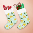 Christmas Holiday With Yellow Octopus And Tree Christmas Stocking