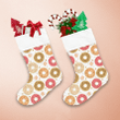 Illustrated Colorful Glaze Donuts With Winter Snowflakes And Stars Christmas Stocking
