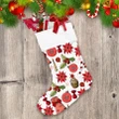 Christmas Attributes Poinsettia And Sweet Cupcake Art Design Christmas Stocking