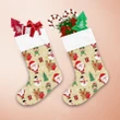 Christmas Cute Santa Claus Deer And Gift Christmas Stocking