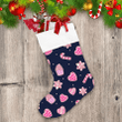 Lovely Pink Color Sweet Dessert Cookies Collection Christmas Stocking