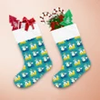 Christmas Snowman And Baby Penguin Sledging Christmas Stocking