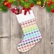 Christmas With Rainbow Stars Shapes Colors Christmas Stocking