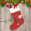 Christmas Background With Red And Green Color Christmas Stocking