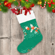 Christmas Candy Cane Mistletoe And Nut Christmas Stocking