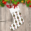 Chritsmas Pattern With Fir Tree Dwarf And Gnomes Pattern Christmas Stocking