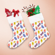Various Types Of Gloves Illustration Pattern On White Background Christmas Stocking