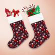 Christmas Red Socks Candy Cane And White Snowflake Christmas Stocking