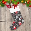 Hand Drawn Santa With Christmas Gifts In Forest Design Christmas Stocking
