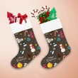 Christmas Penguins Gingerbread Cookies And Pine Cone Christmas Stocking