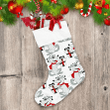 Christmas Time Concept With Grey Dachshund Christmas Stocking
