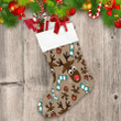 Christmas Cute Reindeer And Scarf Christmas Stocking