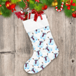 Christmas Background With Smile Snowman Christmas Stocking Christmas Gift