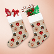 Christmas With Funny Dogs And Green House Christmas Stocking
