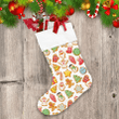 Sweet Dessert Colorful Christmas Cookies Icons Pattern Christmas Stocking