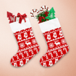 Deer Snowflakes Mittens And Christmas Candy Canes Christmas Stocking