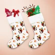 Christmas Cute Penguins With Falling Candy Christmas Stocking