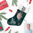 Custom Face Christmas Stocking Christmas Gift Best Grand Father Add Pictures And Name