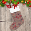 Colorful Retro Hand Drawn Red Berries Bunch Christmas Stocking