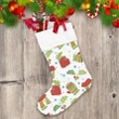 Christmas Santas Bag Scarf Mistletoe And Mittens Pattern Christmas Stocking