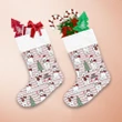 Theme Polar Bear Is Wearing Red Scarf And Christmas Tree Christmas Stocking