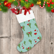 Christmas With Cactus Couple Holding Shining Red Hearts Christmas Stocking