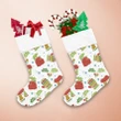 Christmas Santas Bag Scarf Mistletoe And Mittens Pattern Christmas Stocking