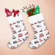 Scandinavian Style Pattern With Buses Trucks And Gifts Christmas Stocking