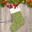 Christmas With Leaves And Pine Branches Christmas Stocking