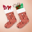 Xmas Idea Geometry Icons With Red Gnomes Cartoon Christmas Stocking