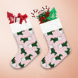 Christmas Kawaii Cactus Ornaments On Pink Christmas Stocking