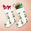 Design Watercolor Green Aged Gnomes Pattern Christmas Stocking