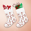 Lovely Santa Emoji With Candy And Snowflake Xmas Gift Christmas Stocking