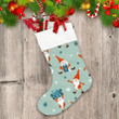 Happy New Year And Merry Christmas With Gnomes And Snowflakes Christmas Stocking