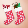 Christmas Grey Head Dogs In Santa Claus Hat Christmas Stocking