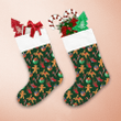 Socks Christmas Candy Cane Bell And Ginger Biscuits Christmas Stocking