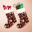 Spices Fruit Gingerbread And Christmas Candy Cane Christmas Stocking