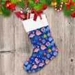 Christmas Tropical Holiday With Flamingos And Winter Landscape Christmas Stocking