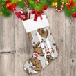 Funny Brown Sloth In A Santa Hat On Christmas Tree Christmas Stocking