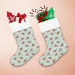 Christmas Snowflakes And Dachshund Dogs Skate Christmas Stocking