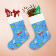 Funny Blue Cat And Christmas Balls Christmas Stocking