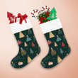 Cute Colorful Christmas Trees And Gift Boxs Christmas Stocking