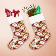 Cute Cartoon Santa Claus Bow Bells Snowman Stickers Christmas Stocking