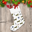 Dachshund And Gift Boxes Christmas Background Christmas Stocking