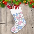 Lettering Warm Wishes And Knitted Mittens On White Background Christmas Stocking