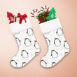Christmas Winter With Cute Gold Penguin Princess Christmas Stocking
