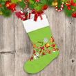 Cute Characters And Symbols In Cartoon Style Pattern Christmas Stocking