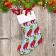 Lovely T Rex Santa And Snowflake On Christmas Christmas Stocking