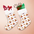 Christmas Hat Socks And Stars On White Background Christmas Stocking